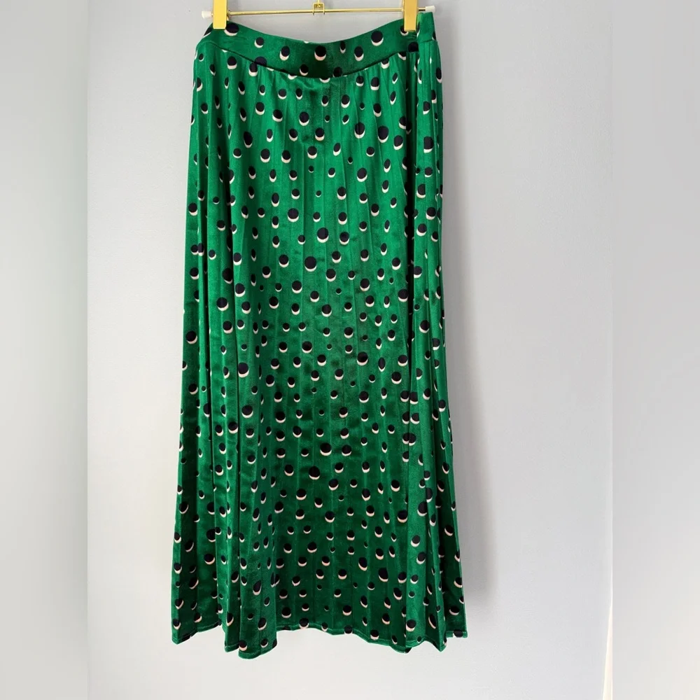 Maeve Carly Pleated Geometric Print Pleated Midi Skirt - Picture 4 of 8